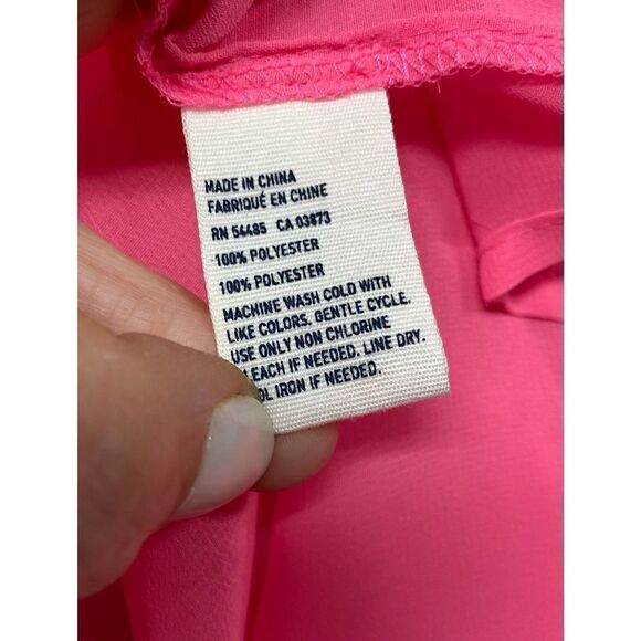 American Eagle Pink Sheer Sleeveless Button Down Size XXL - Picture 6 of 6